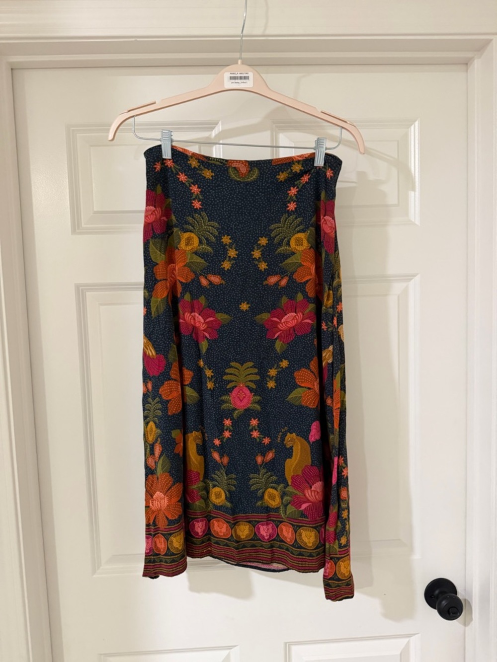 FARM Rio Mystic Garden Navy Blue Midi Skirt- Size M